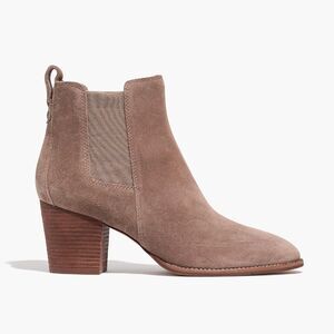 Madewell The Regan Boot in Suede - Wet Pebble | Size 8